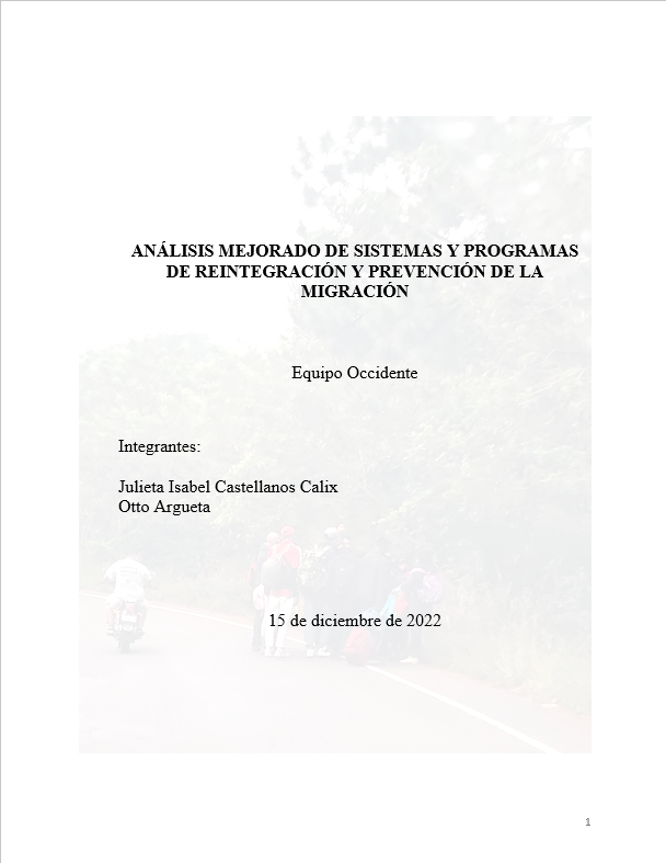 Análisis Mejorado de Sistemas y Programas de Reintegración y Prevención de la Migración