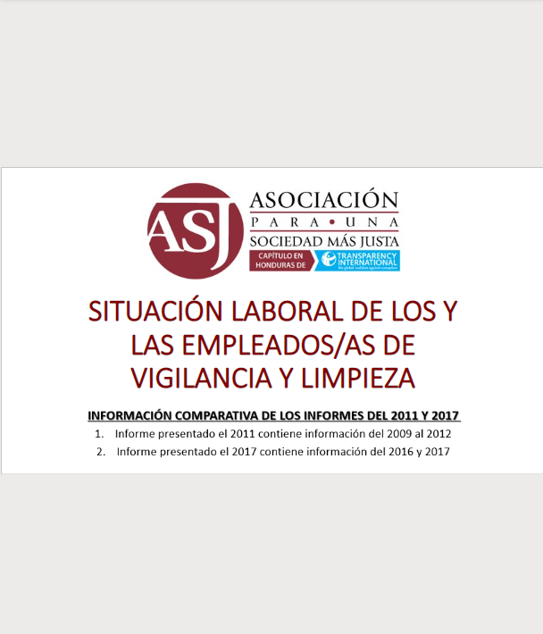 Situación Laboral De Los Y Las Empleados/As De Vigilancia Y Limpieza: Informes Comparativos 2011 Y 2017