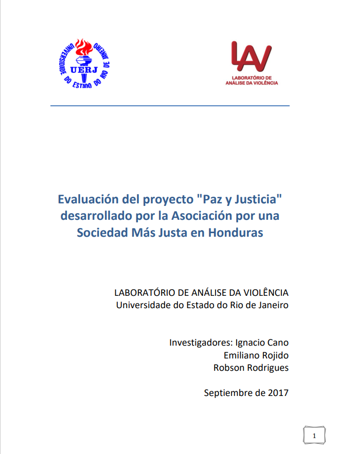 Evaluación del proyecto «Paz y Justicia» desarrollado por la Asociación por una Sociedad Más Justa en Honduras