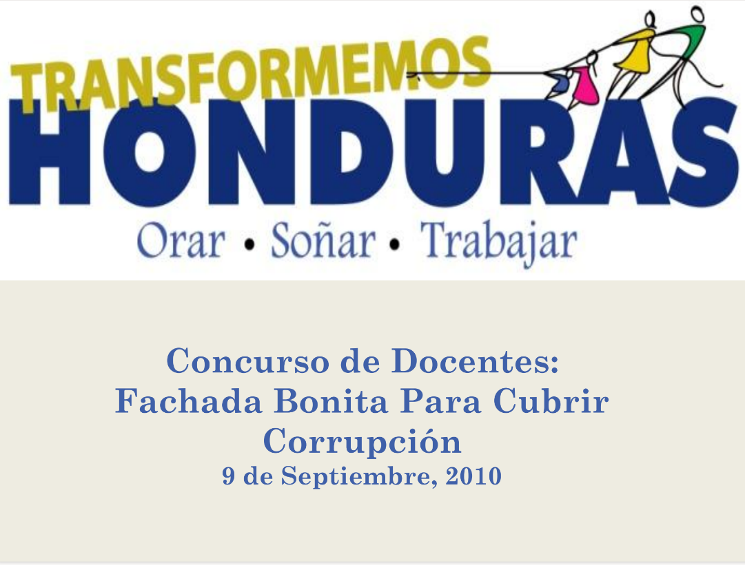 Concurso de Docentes: Fachada Bonita Para Cubrir Corrupción”